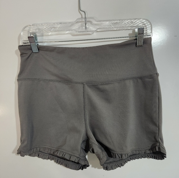 VASANA Gray Women's Ruffle Hem Shorts Size Large - Picture 1 of 5